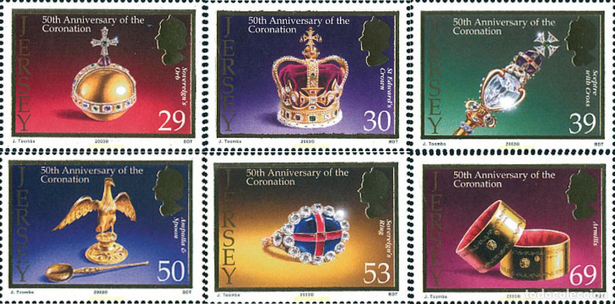 Sellos: 126499 MNH JERSEY 2003 50 ANIVERSARIO DEL ACCESO AL TRONO DE ISABEL II