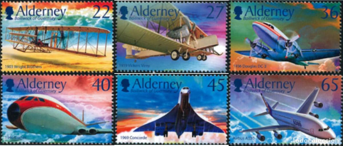 Sellos: 127371 MNH ALDERNEY 2003 HISTORIA DE LA AVIACION