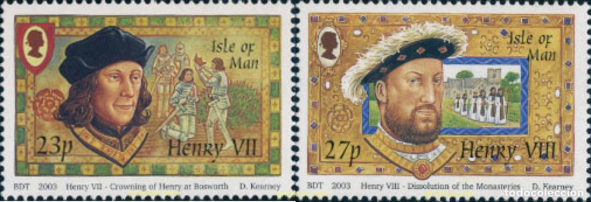 Sellos: 224723 MNH MAN 2003 400 ANIVERSARIO DEL FIN DEL REINADO DE LA CASA TUDOR