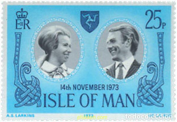 Sellos: 134813 MNH MAN 1973 BODA DE LA PRINCESA ANA Y EL CAPITAN MARK PHILLIPS