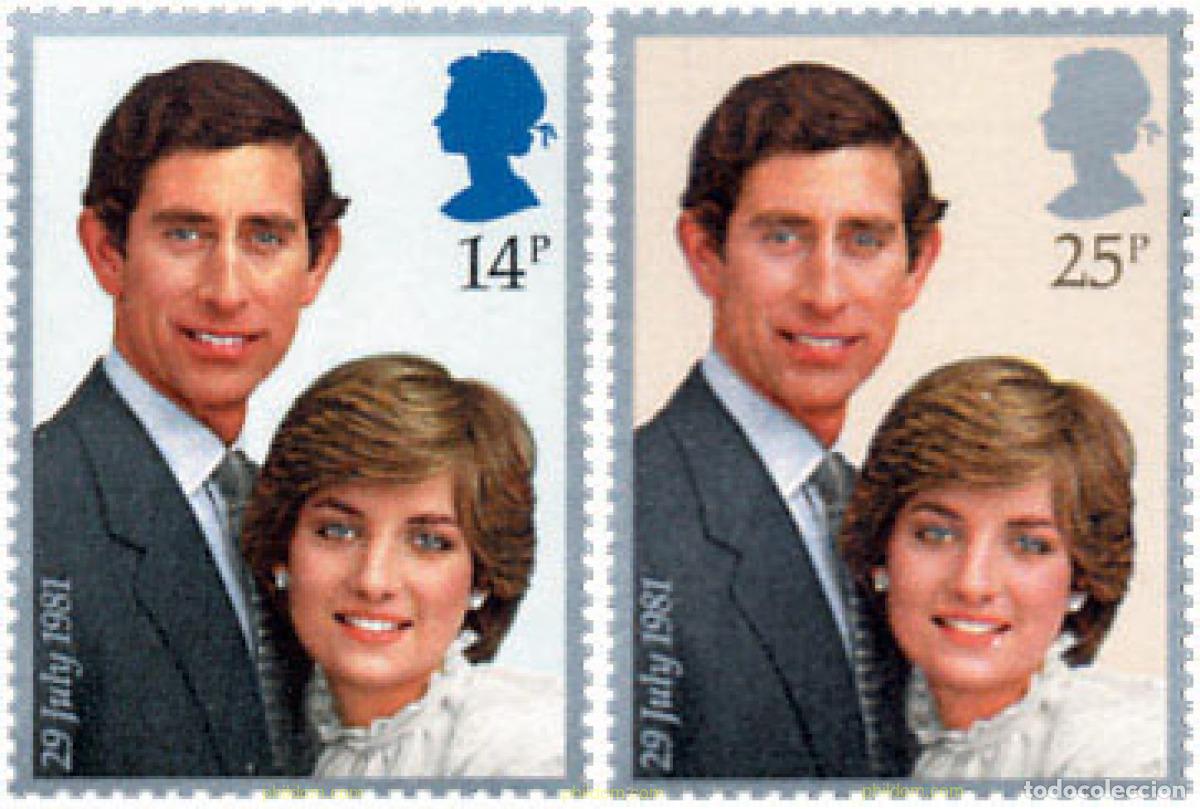 Sellos: 134891 MNH GRAN BRETA&Ntilde;A 1981 BODA DEL PRINCIPE CARLOS Y LADY DIANA SPENCER