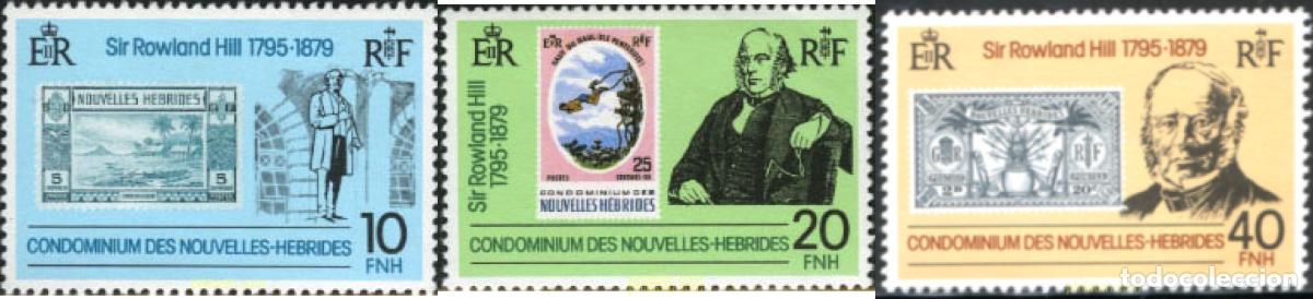 Sellos: 232389 MNH NUEVAS HEBRIDAS 1979 CENTENARIO DE LA MUERTE DE SIR ROWLAND HILL