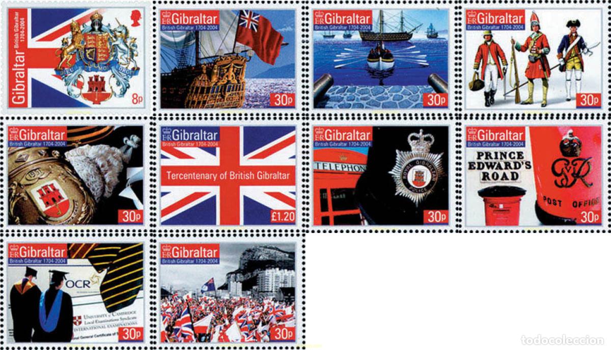 Sellos: 139581 MNH GIBRALTAR 2004 300 ANIVERSARIO DE LA COLONIA BRITANICA DE GIBRALTAR