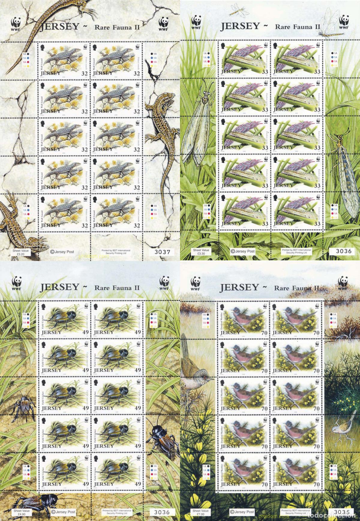 Sellos: 139578 MNH JERSEY 2004 PROTECCION DE LA NATURALEZA. FAUNA DE JERSEY