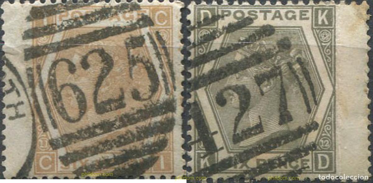 Sellos: 669869 USED GRAN BRETA&Ntilde;A 1872 RETRATO DE LA REINA VICTORIA