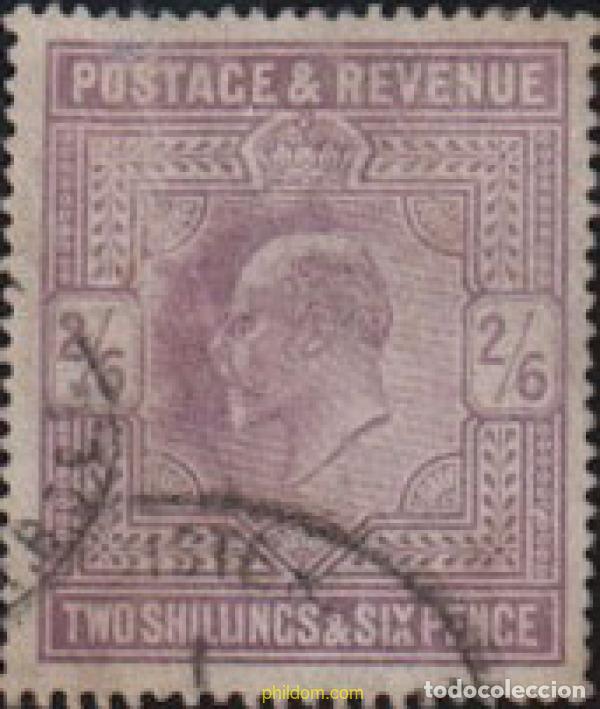 Timbres: 616936 USED GRAN BRETA&Ntilde;A 1902 ANIVERSARIO DE LA LLEGADA AL TRONO DE EDUARDO VII