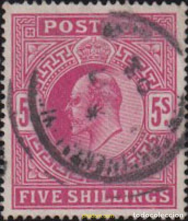 Timbres: 616937 USED GRAN BRETA&Ntilde;A 1902 ANIVERSARIO DE LA LLEGADA AL TRONO DE EDUARDO VII