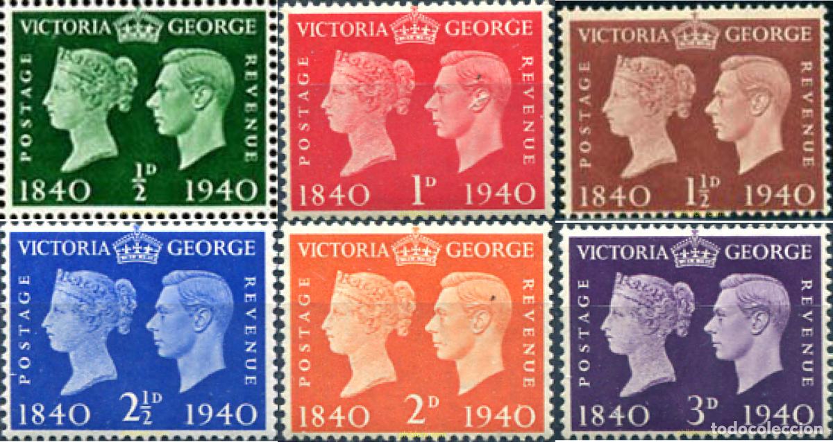 Stamps: 616091 HINGED GRAN BRETA&Ntilde;A 1940 CENTENARIO DEL SELLO