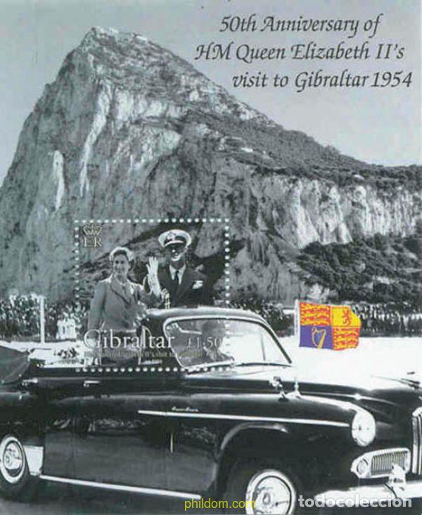 Stamps: 141930 MNH GIBRALTAR 2004 50 ANIVERSARIO DE LA VISITA DE LA REINA ISABEL II
