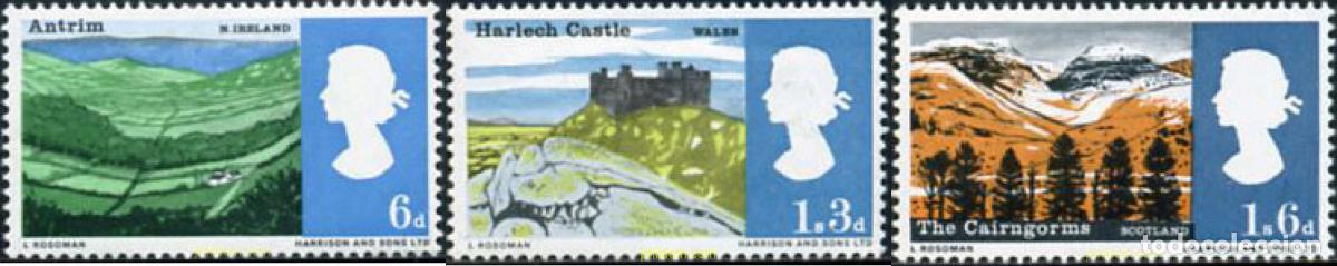 Sellos: 639814 MNH GRAN BRETA&Ntilde;A 1966 PAISAJES