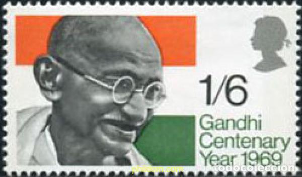 Sellos: 142052 MNH GRAN BRETA&Ntilde;A 1969 CENTENARIO DEL NACIMIENTO DE MAHATMA GANDHI
