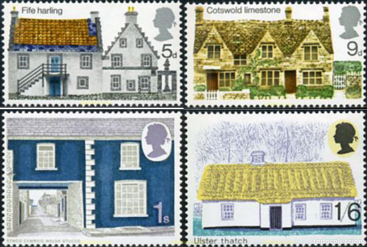 Sellos: 142067 MNH GRAN BRETA&Ntilde;A 1970 ARQUITECTURA RURAL