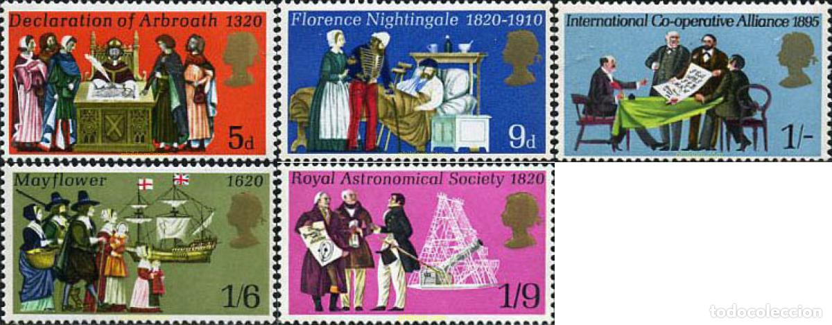 Sellos: 142072 MNH GRAN BRETA&Ntilde;A 1970 CONMEMORACIONES