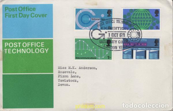 Sellos: 445742 MNH GRAN BRETA&Ntilde;A 1969 REALIZACIONES TECNOLOGICAS POSTALES