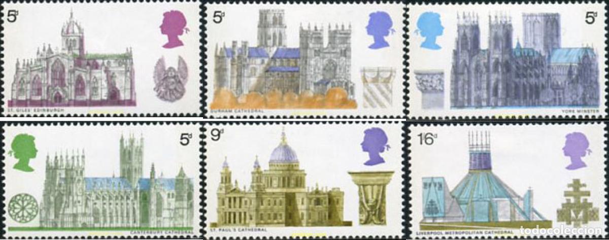 Sellos: 142047 MNH GRAN BRETA&Ntilde;A 1969 CATEDRALES BRITANICAS