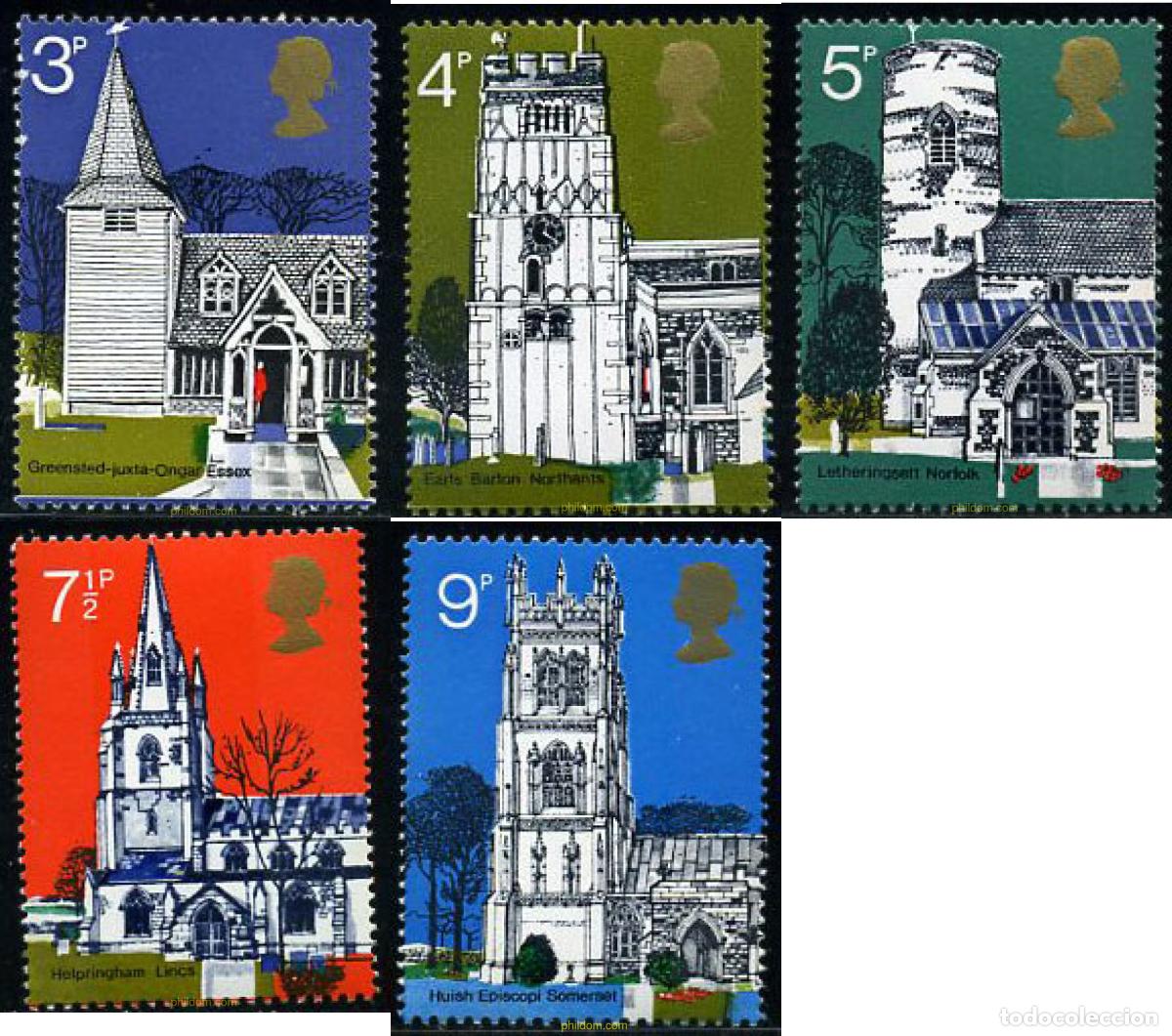 Sellos: 142133 MNH GRAN BRETA&Ntilde;A 1972 ARQUITECTURA BRITANICA