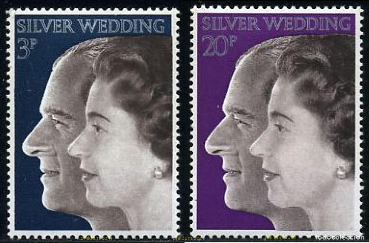 Francobolli: 142136 MNH GRAN BRETA&Ntilde;A 1972 BODAS DE PLATA DE ISABEL II
