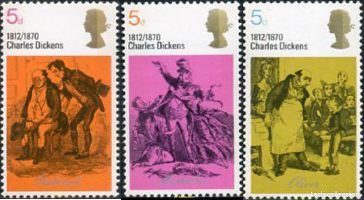 Francobolli: 355709 MNH GRAN BRETA&Ntilde;A 1970 CENTENARIO DE LA MUERTE DE CHARLES DICKENS Y BICENTENARIO DEL NACIMIE