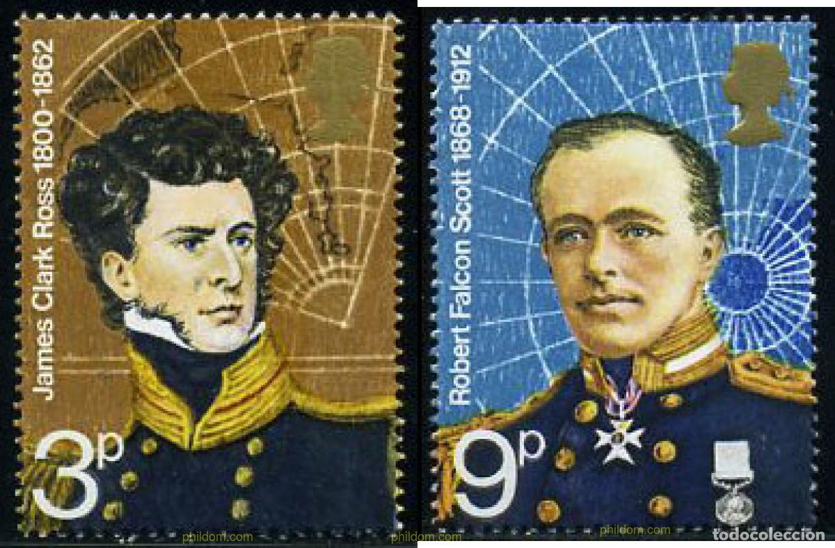 Francobolli: 638384 MNH GRAN BRETA&Ntilde;A 1972 EXPLORADORES POLARES BRITANICOS
