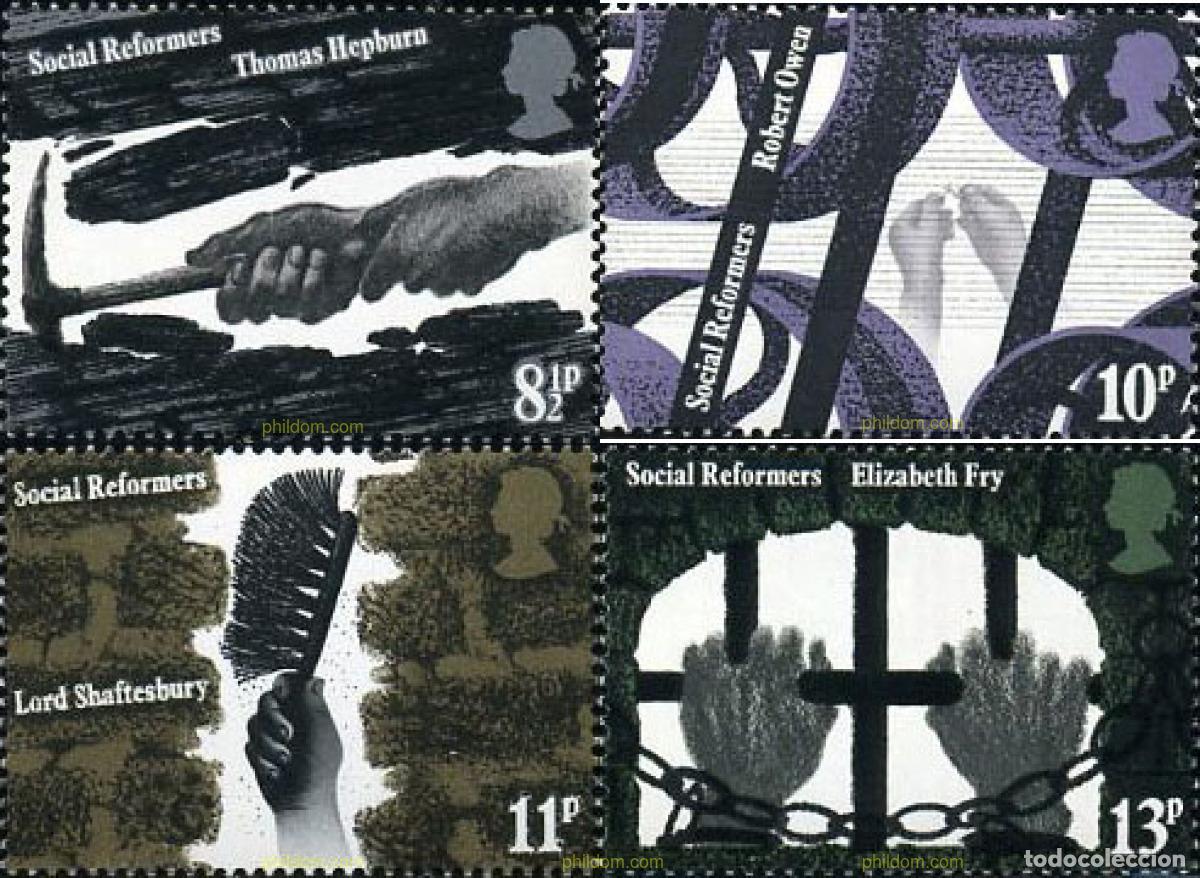 Briefmarken: 142223 MNH GRAN BRETA&Ntilde;A 1976 REFORMADORES SOCIALES
