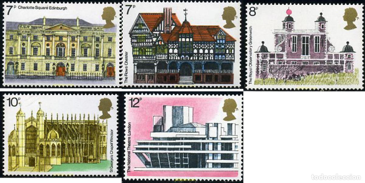Briefmarken: 142212 MNH GRAN BRETA&Ntilde;A 1975 A&Ntilde;O EUROPEO DE LA ARQUITECTURA