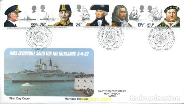 Sellos: 244675 MNH GRAN BRETA&Ntilde;A 1982 PATRIMONIO MARITIMO