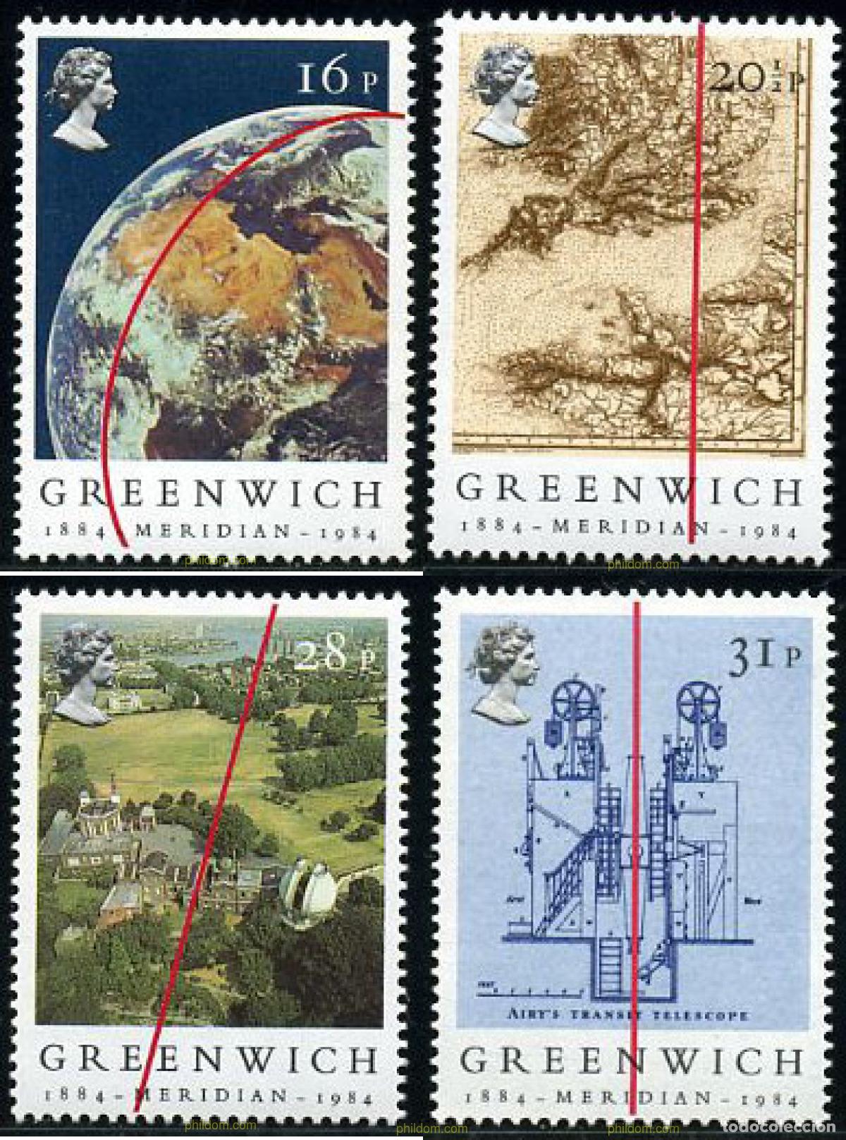 Sellos: 142339 MNH GRAN BRETA&Ntilde;A 1984 CENTENARIO DE LA ADOPCION UNIVERSAL DEL MERIDIANO DE GREENWICH