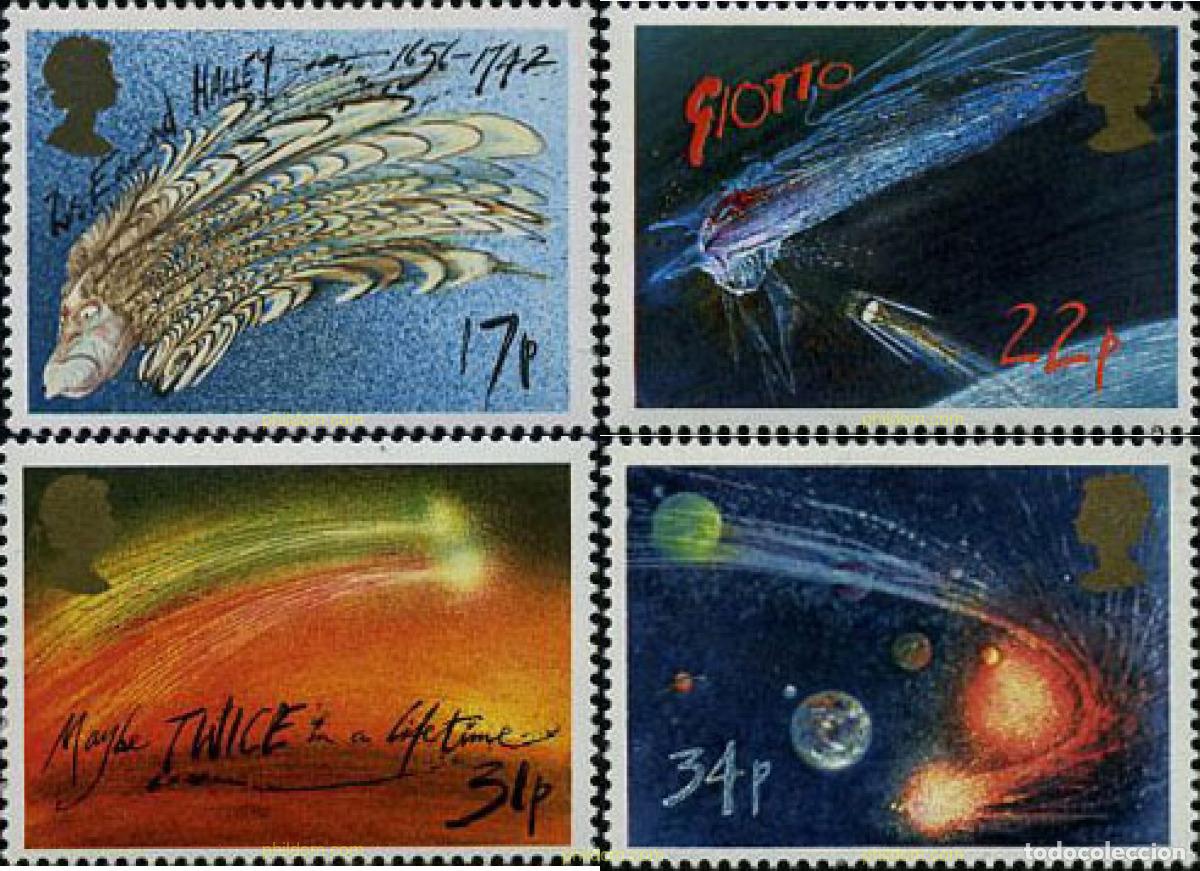 Sellos: 142357 MNH GRAN BRETA&Ntilde;A 1986 RETORNO DEL COMETA HALLEY