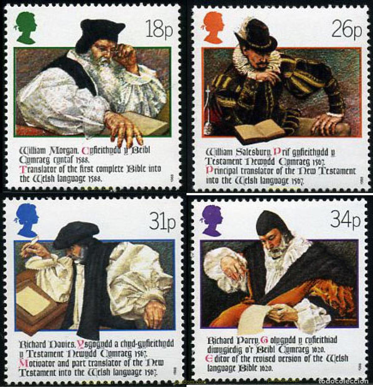 Sellos: 142382 MNH GRAN BRETA&Ntilde;A 1988 PRIMERAS TRADUCCIONES DE LA BIBLIA