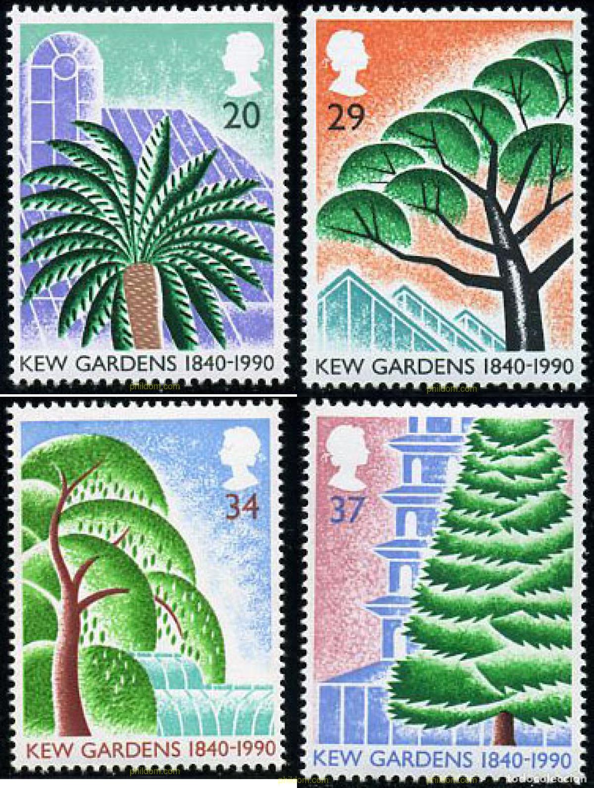 Sellos: 142396 MNH GRAN BRETA&Ntilde;A 1990 150 ANIVERSARIO DE LOS JARDINES BOTANICOS KEW