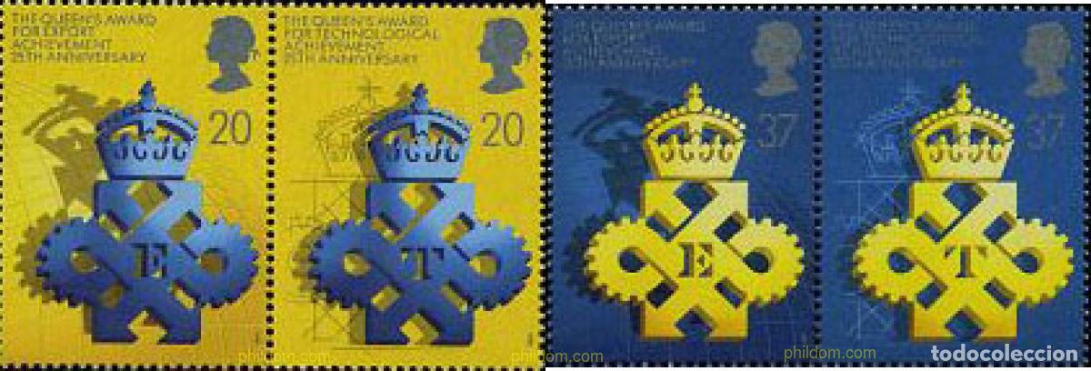 Sellos: 142395 MNH GRAN BRETA&Ntilde;A 1990 25 ANIVERSARIO DEL PREMIO REAL A LA EXPORTACION.