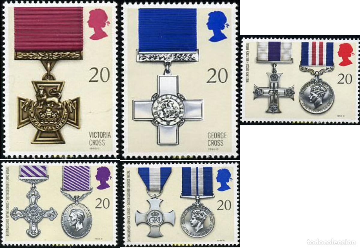 Sellos: 142401 MNH GRAN BRETA&Ntilde;A 1990 CONDECORACIONES