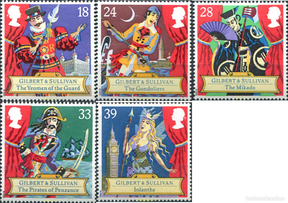 Sellos: 142412 MNH GRAN BRETA&Ntilde;A 1992 150 ANIVERSARIO DEL NACIMIENTO DEL COMPOSITOR SIR ARTHUR SULLIVAN
