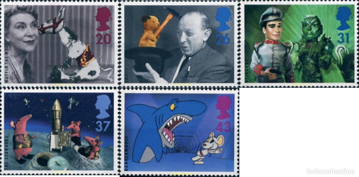 Sellos: 142432 MNH GRAN BRETA&Ntilde;A 1996 50 A&Ntilde;OS DE EMISION DE PROGRAMAS TELEVISIVOS INFANTILES