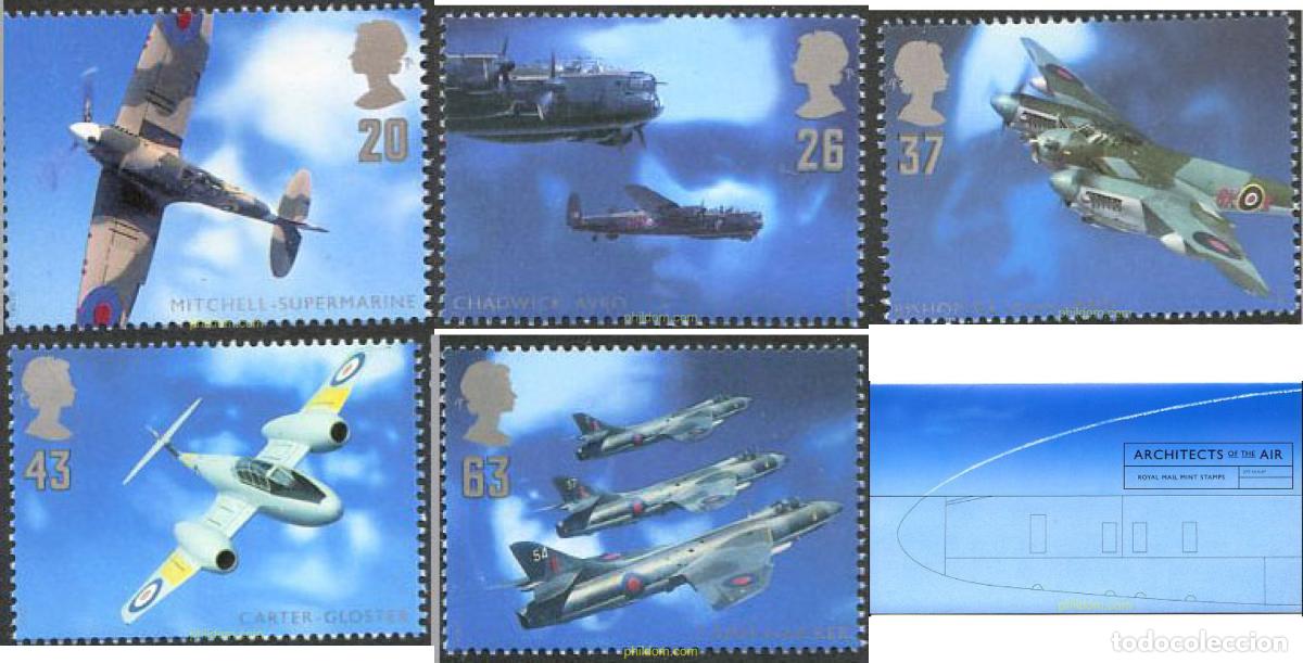 Sellos: 215762 MNH GRAN BRETA&Ntilde;A 1997 AVIONES Y CONSTRUCTORES