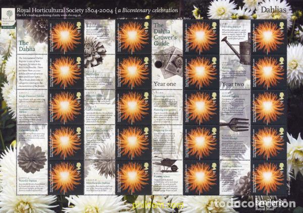 Sellos: 148816 MNH GRAN BRETA&Ntilde;A 2004 BICENTENARIO DE LA SOCIEDAD REAL DE HORTICULTURA