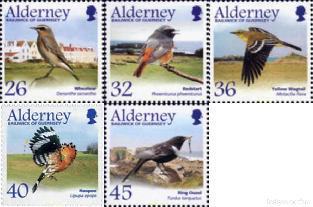 Sellos: 652214 MNH ALDERNEY 2004 AVES MIGRATORIAS