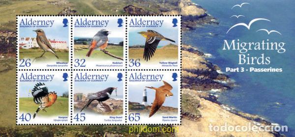 Sellos: 148066 MNH ALDERNEY 2004 AVES MIGRATORIAS