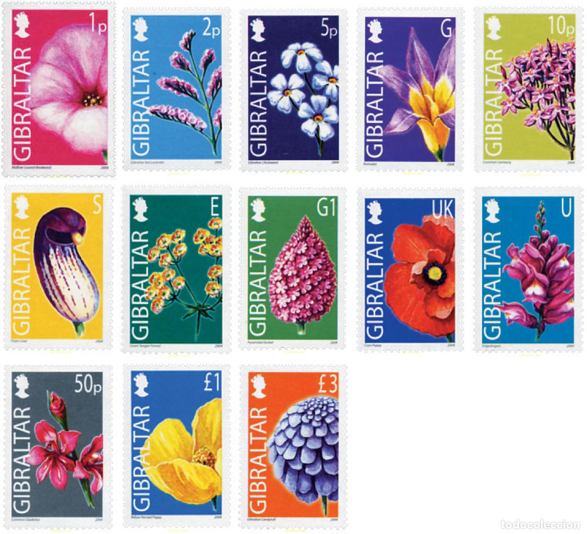 Sellos: 148887 MNH GIBRALTAR 2004 FLORES