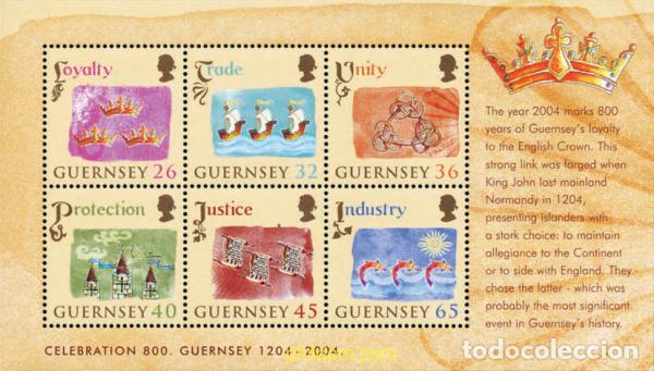 Sellos: 151873 MNH GUERNSEY 2004 800 A&Ntilde;OS DE LEALTAD A LA CORONA BRITANICA