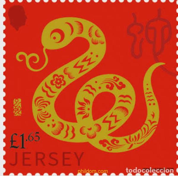 Sellos: 759002 MNH JERSEY 2025 A&ntilde;O NUEVO LUNAR - A&ntilde;O DE LA SERPIENTE