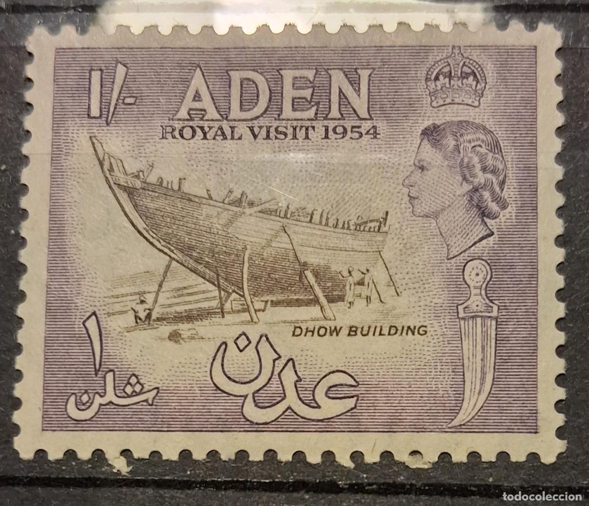 Sellos: GRAN BRETA&Ntilde;A, ADEN, 1954, CAT.YT.63.