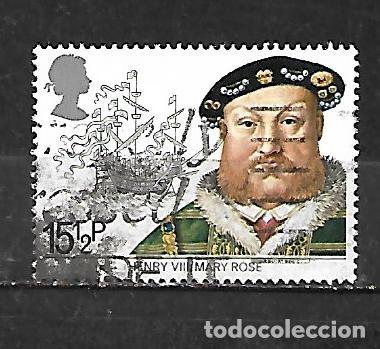 Sellos: 1982: Exploradores y navegantes - &rdquo;Mary Rose&rdquo; y Rey Enrique VIII, 1491-1547 (usado)