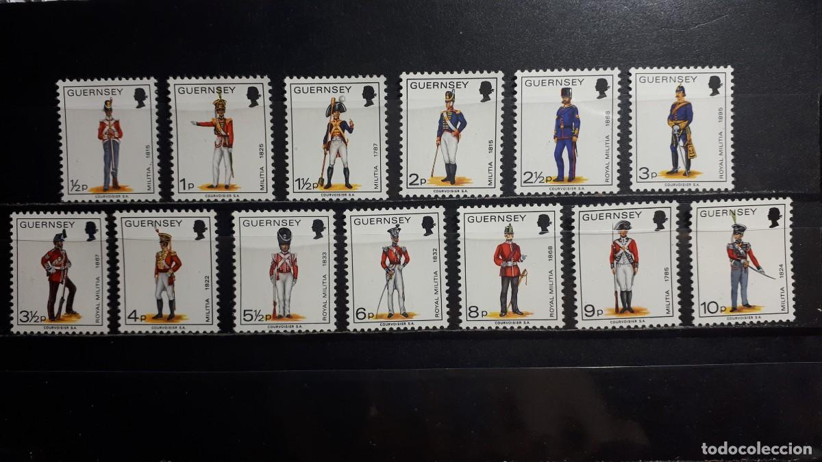 Sellos: GUERNESEY. A&Ntilde;O 1974. **. YVERT 88/100