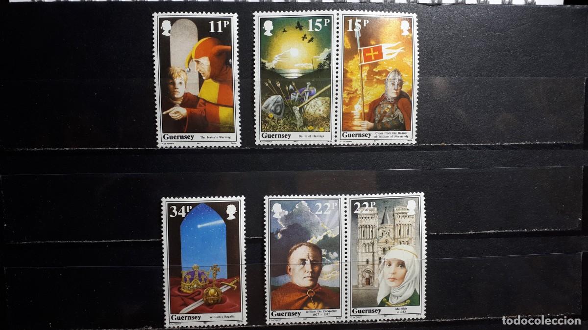 Sellos: GUERNESEY. A&Ntilde;O 1987. **. YVERT 401/6