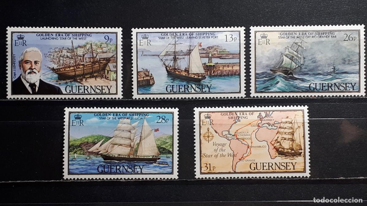 Sellos: GUERNESEY. A&Ntilde;O 1983. **. YVERT 276/80