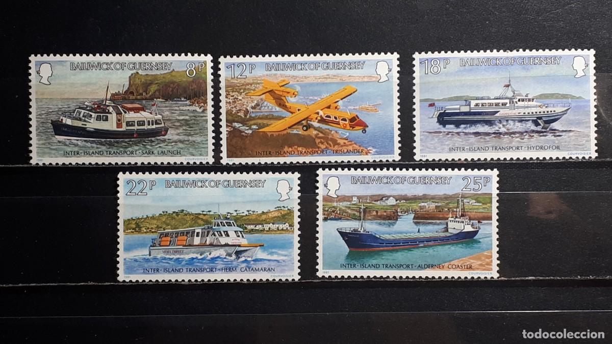 Sellos: GUERNESEY. A&Ntilde;O 1981. **. YVERT 234/8