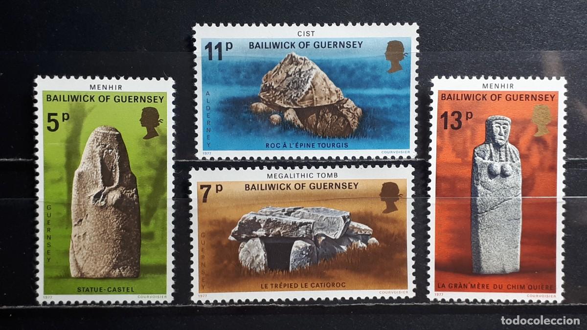 Sellos: GUERNESEY. A&Ntilde;O 1977. **. YVERT 144/7