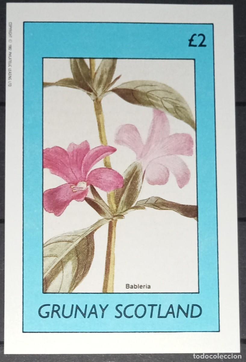 Sellos: GB LOCAL GRUNAY 1982 SHEET MNH FLORES FLOWERS FLEURS FIORI BLUMEN