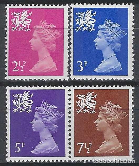 Sellos: REGIONALES DEFINITOS DE GALES 1971 - ISABEL II, S.COMPLETA - MNH**